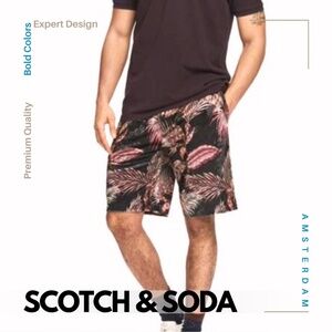 SCOTCH & SODA Men's Printed Velour Shorts - L